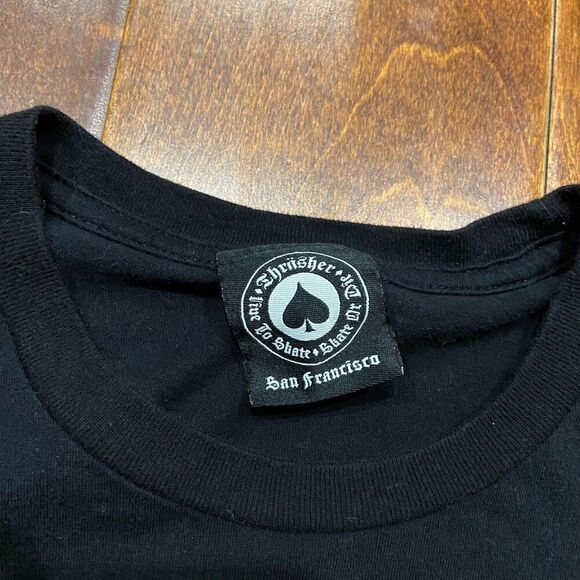 Thrasher Skateboarding Magazine OG Flame Logo Black Tee Men's Size Small - Picture 5 of 7